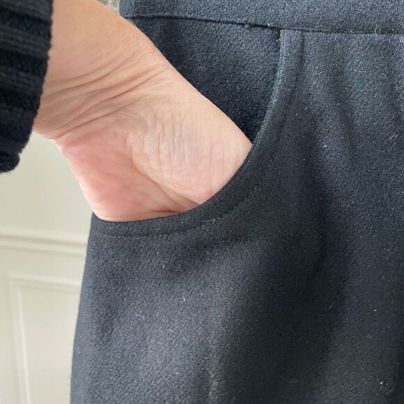 Vintage Early 60s Black Wool Coulottes XXS - Picture 4 of 8